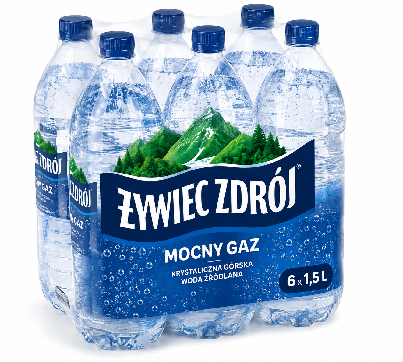 Woda Żywiec Mocny Gaz 1,5L — 6-pak (zgrzewka)