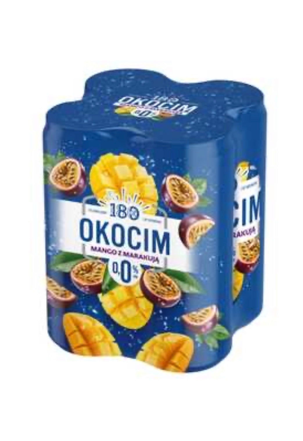 Piwo Okocim 0% Mango-Marakuja 4×0,5 l puszka