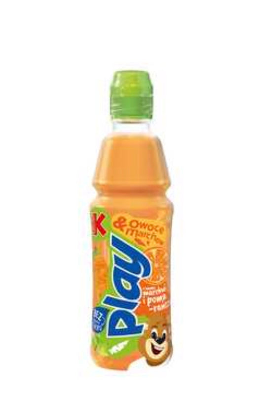 Kubuś Play Marchew-Czerwona Pomarańcza-Limonka 0,4 l PET